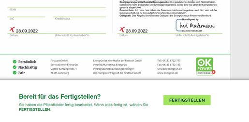 Digitale Unterschrift mit DocuSign