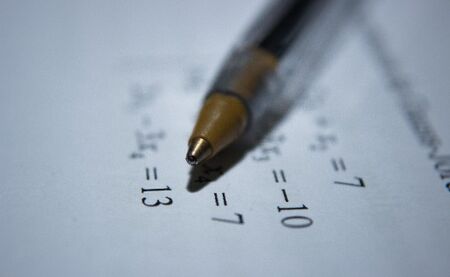 Kugelschreiber und Zahlen